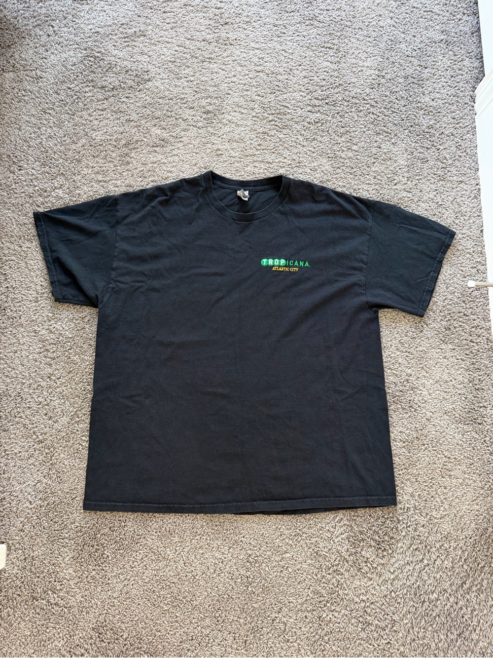 Gildan Black Short Sleeve Tee with Green Logo